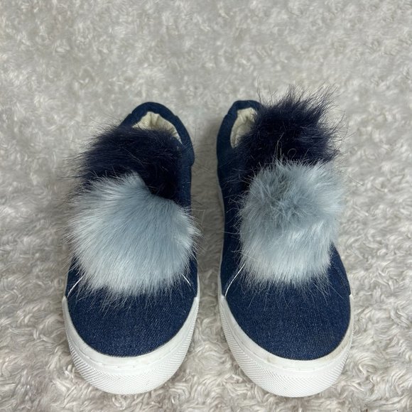 Sam Edelman Leya Denim Pompom‎ Sneaker Size 6.5 - Picture 2 of 8